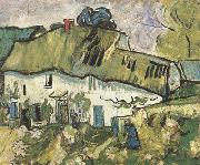 Vincent Van Gogh Farmhouse with Two Figures (nn04) oil painting on canvas
